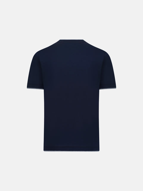 Cotone Lucente T-Shirt - Blue Notte