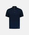 Knitted Cotton Polo with Buttons-Blue