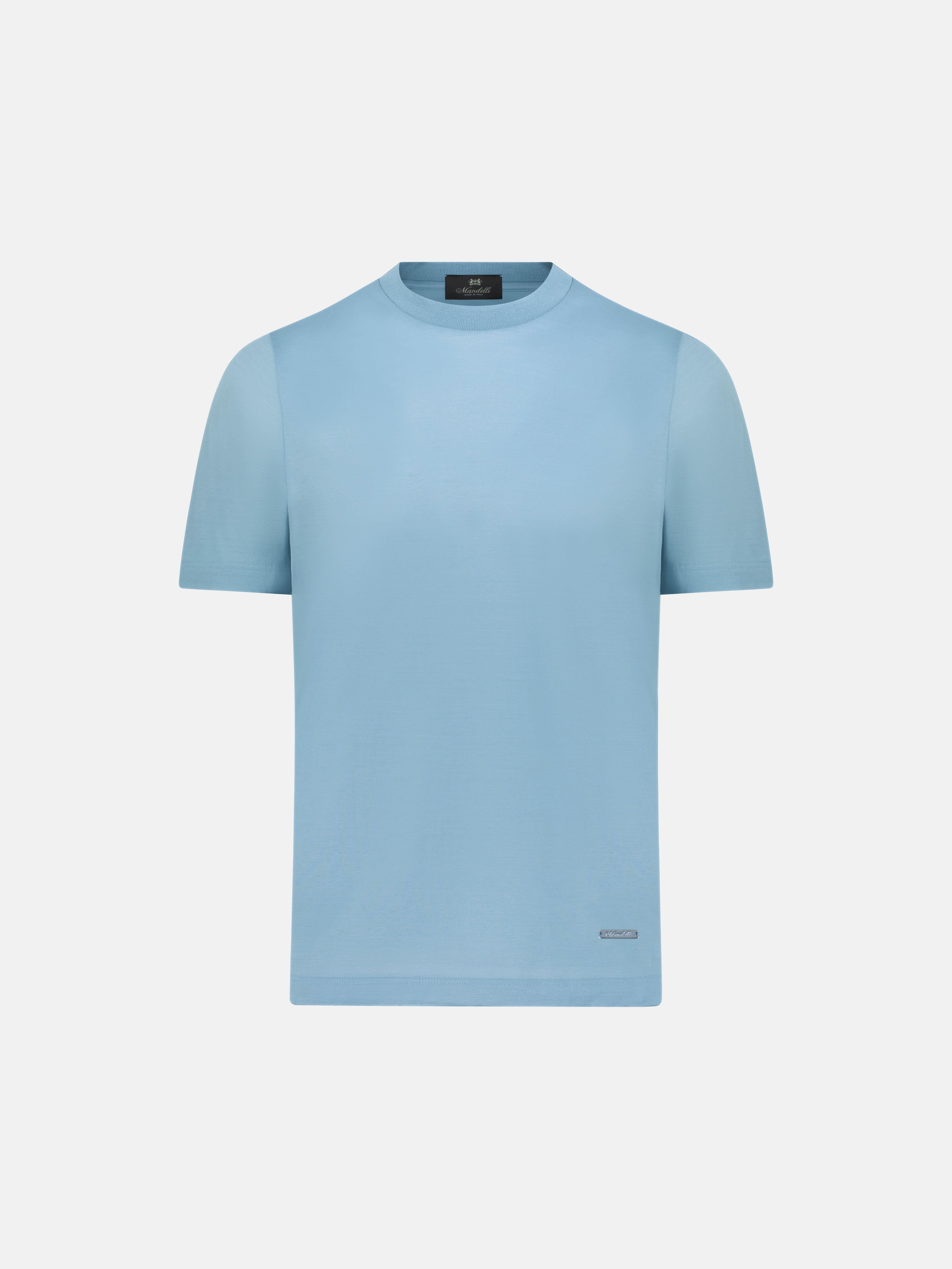 Mandelli Classic Cotton T-Shirt – Azzurro Lucente