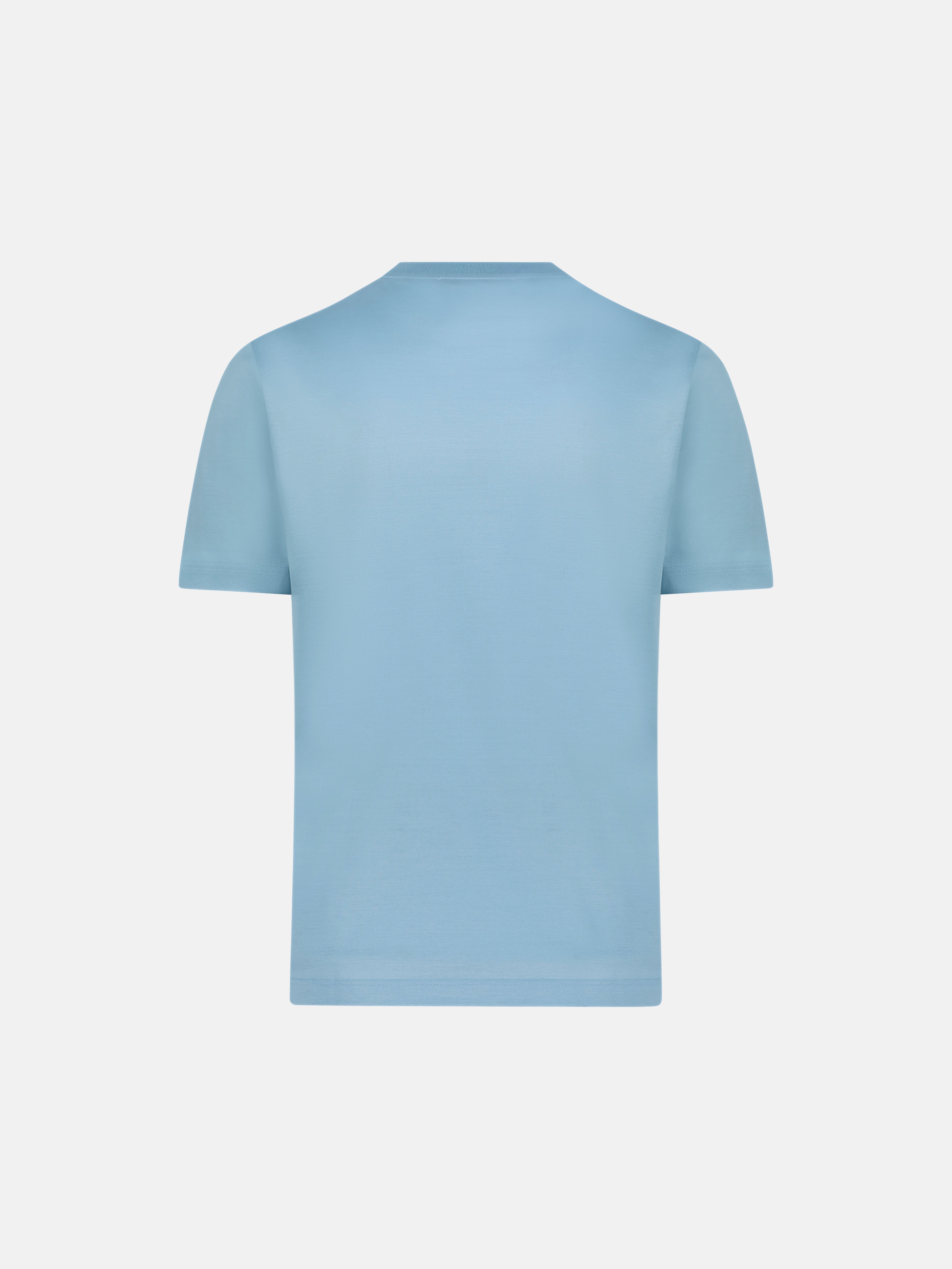 Классическая хлопковая футболка Mandelli – Azzurro Lucente