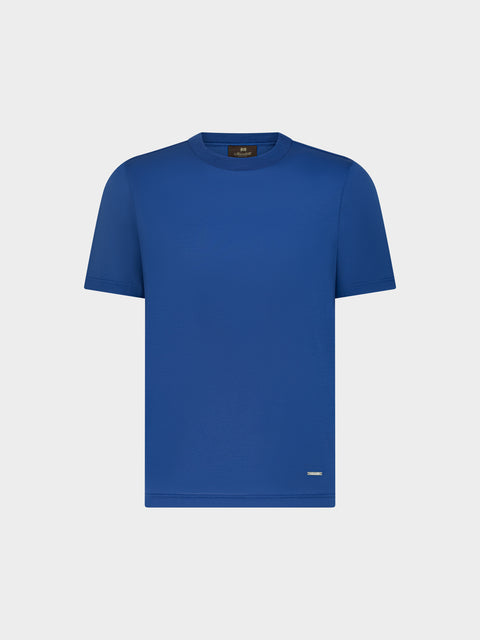 Cotton Knitted T-Shirt - Indigo