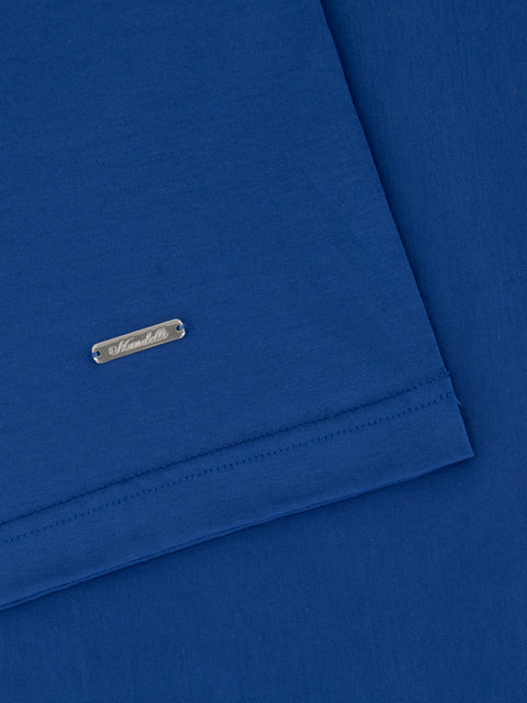 Cotton Knitted T-Shirt - Indigo