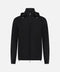 Virgin Wool Jersey Blouson with Detachable Hood — Black