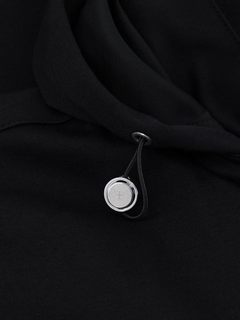 Virgin Wool Jersey Blouson with Detachable Hood — Black