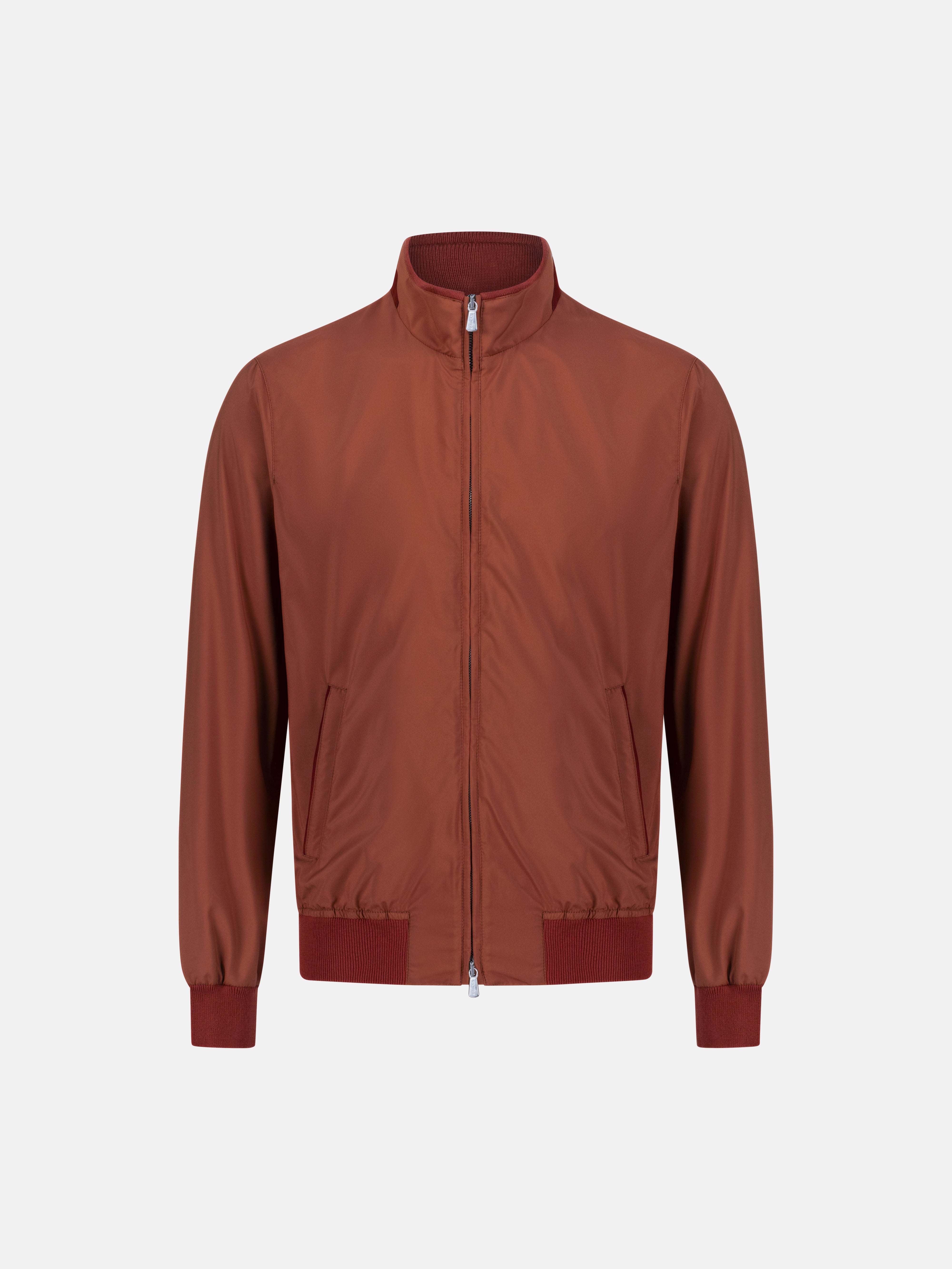 Brown jacket on a light gray background