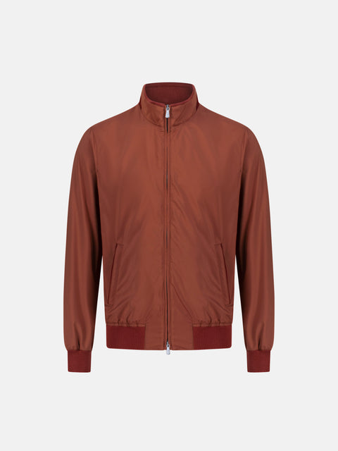 Brown jacket on a light gray background
