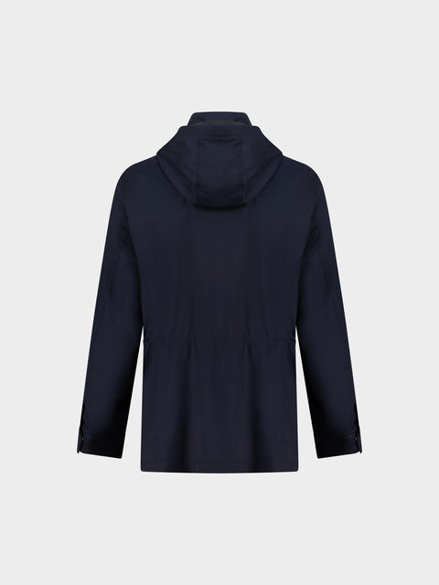 Wool 3/4 Jacket in Blu Navy
