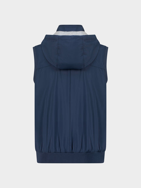 Technical Fabric Vest in Blu Avio