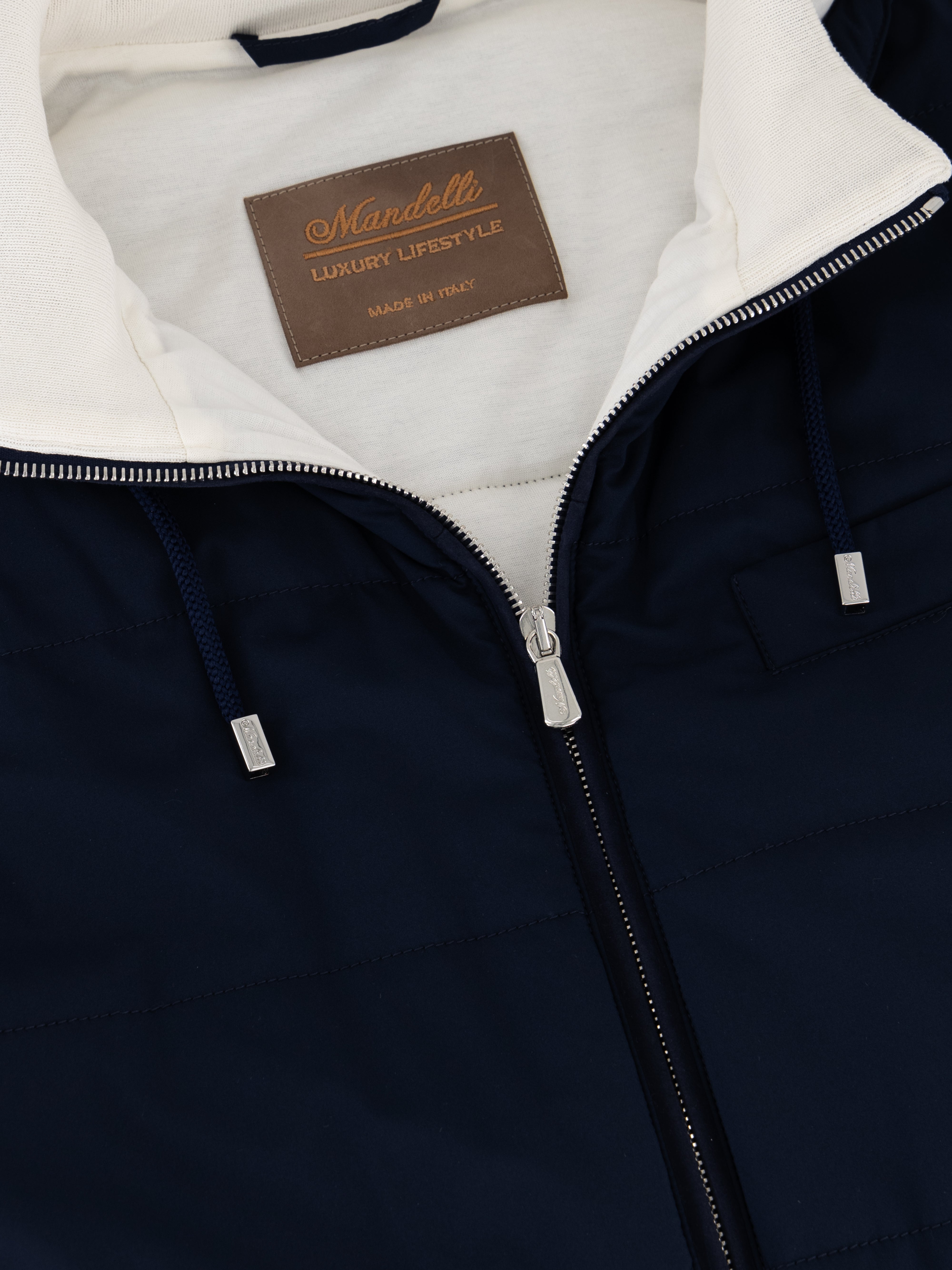 Nylon Hooded Vest - Navy