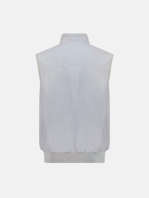 Suede Zip Vest – Nebbia Chiara