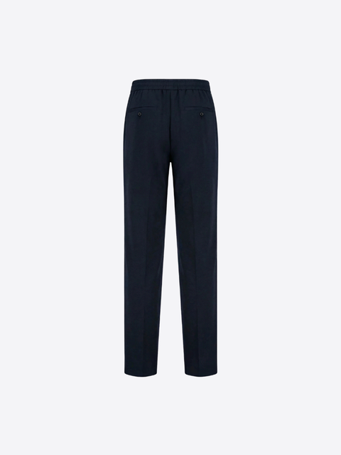 Wool Comfort Trousers – Grey Blue