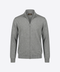 Wool & Cashmere Zip High-Neck Sweater- Grey