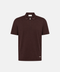 Cotton Knitted Zip Polo- Bordeaux