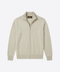Wool & Cashmere Zip High-Neck Sweater- Beige