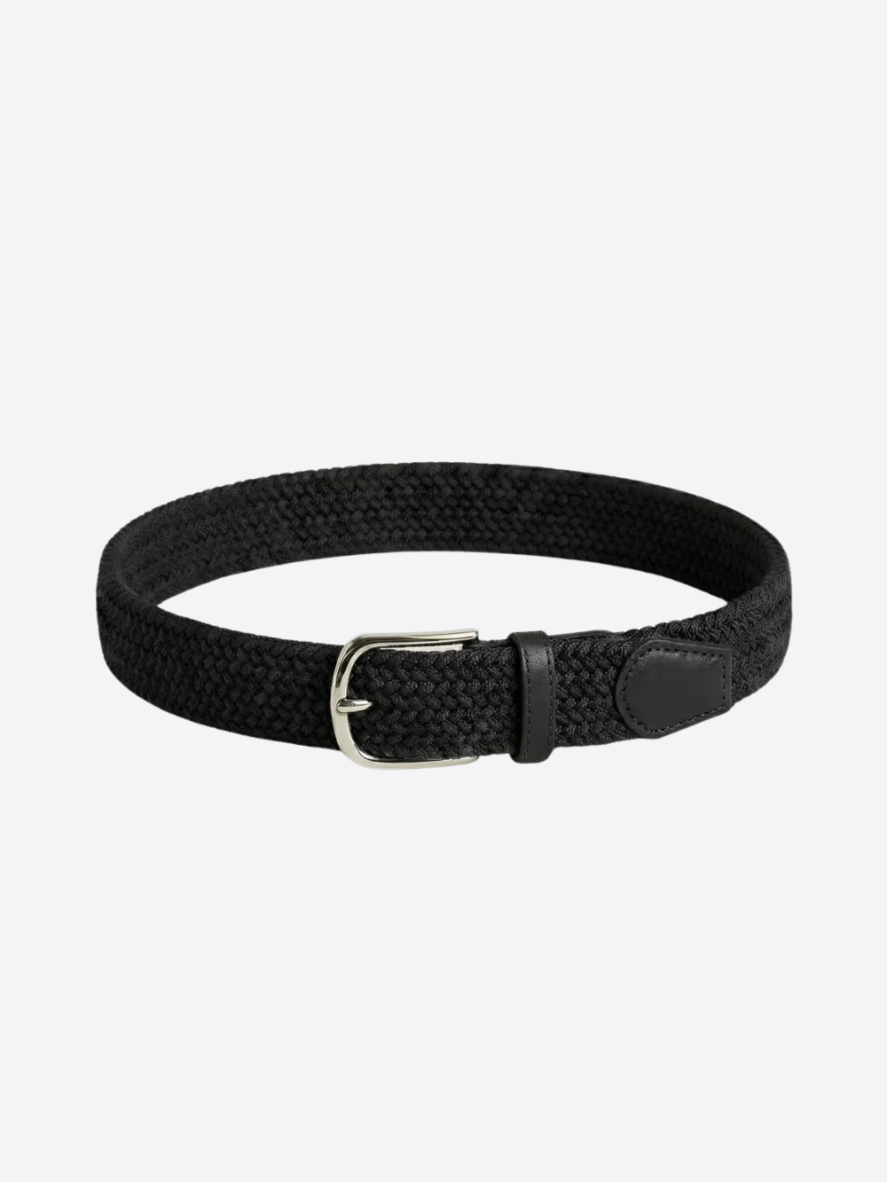 Braided Fabric Belt – Black