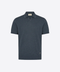 Silk & Cotton Knitted Polo without Buttons – Blue
