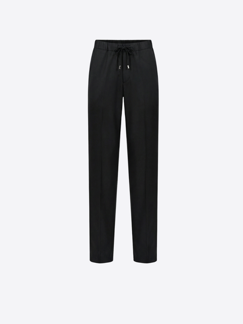 Virgin Wool Trousers – Black