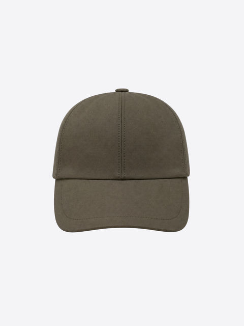Virgin Wool, Silk & Linen Cap – Dark Moss Green