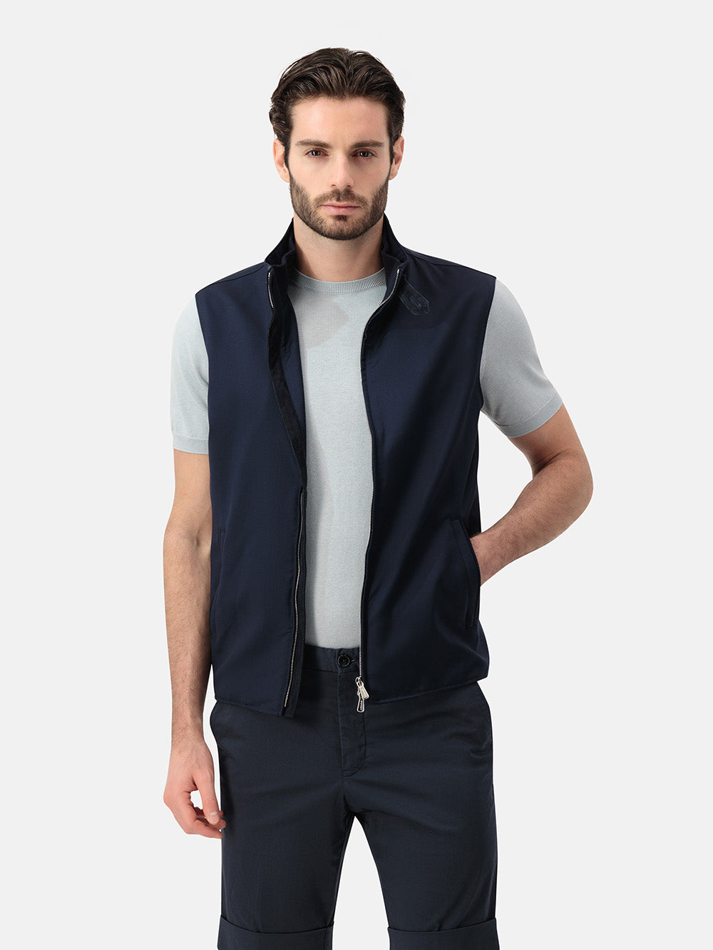 Vita Attiva Wool Performance Vest – Navy