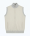 Wool & Cashmere Knit Vest with Zip – Ivory