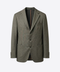 Soft Tailored Wool & Cotton Blazer- Military Green