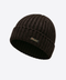 Pure Cashmere Ribbed Beanie- Dark Brown