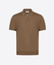 Silk & Cotton Knitted Polo with Zip – Honey