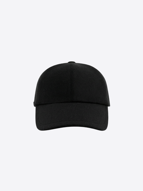 Cashmere Baseball Cap – Black