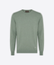 Knitted Round-Neck Sweater in Pure Wool – Military Green