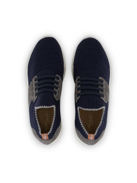 Wool Knit Sneakers- Blue