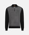 Virgin Wool Zip Polo - Nero