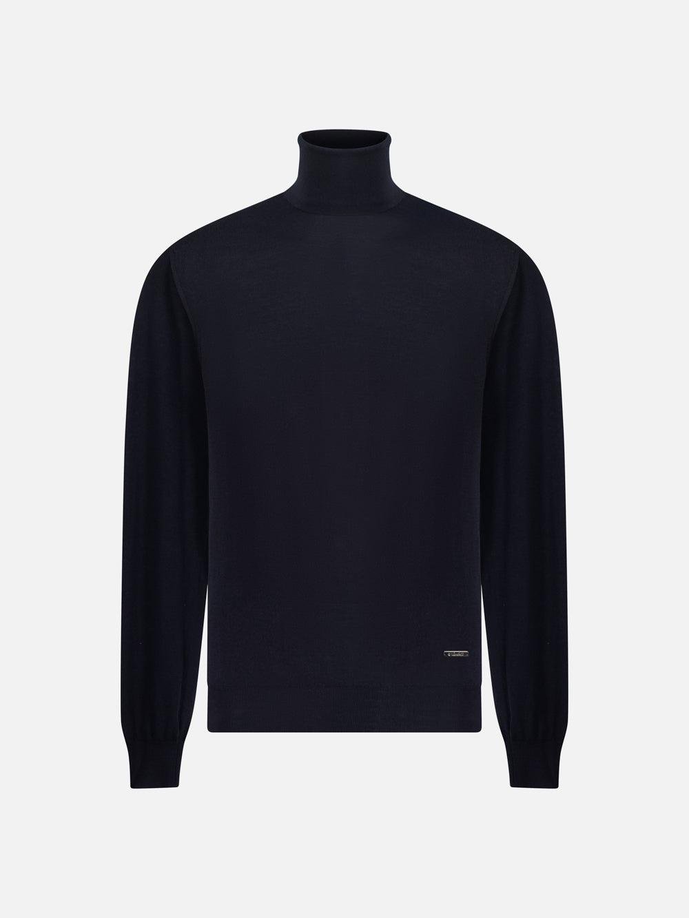 Turtleneck Sweater in Pure Wool – Navy blue