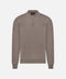Virgin Wool Zip Polo - Taupe