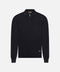 Virgin Wool Zip Polo - Navy