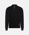 Virgin Wool Zip Polo - Black