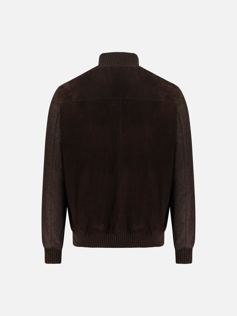 Capra Suede Blouson – Deep Brown