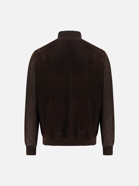 Baby Suede Blouson — Dark Brown