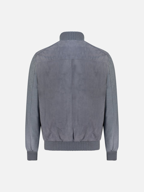 Capra Suede Blouson – Asphalt