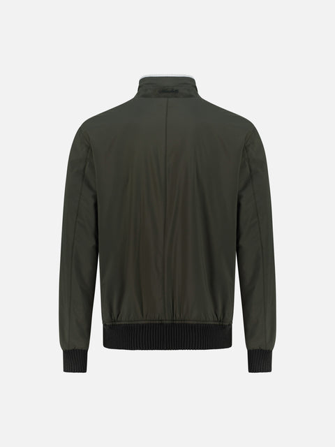 Nylon & Cashmere Bomber - Fir Green