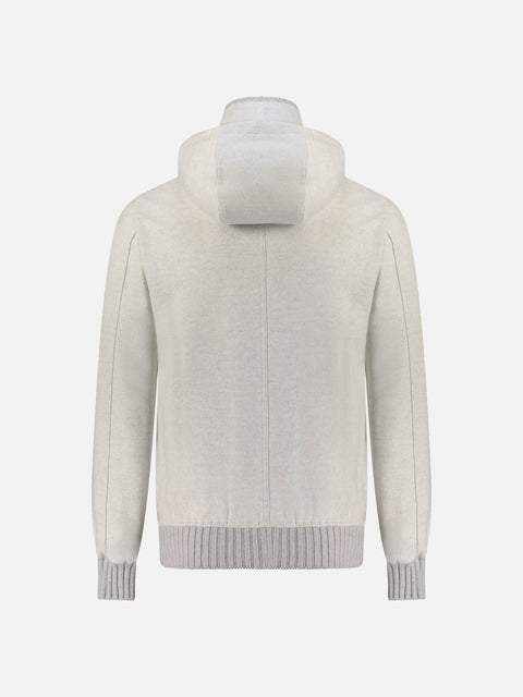 Cashmere Sport Bomber - Light Gray