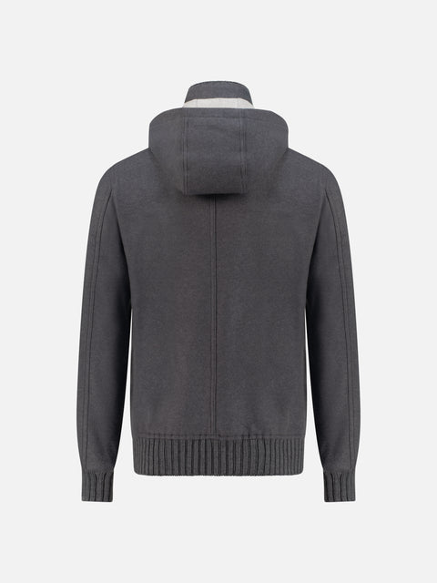 Cashmere Sport Bomber - Grey