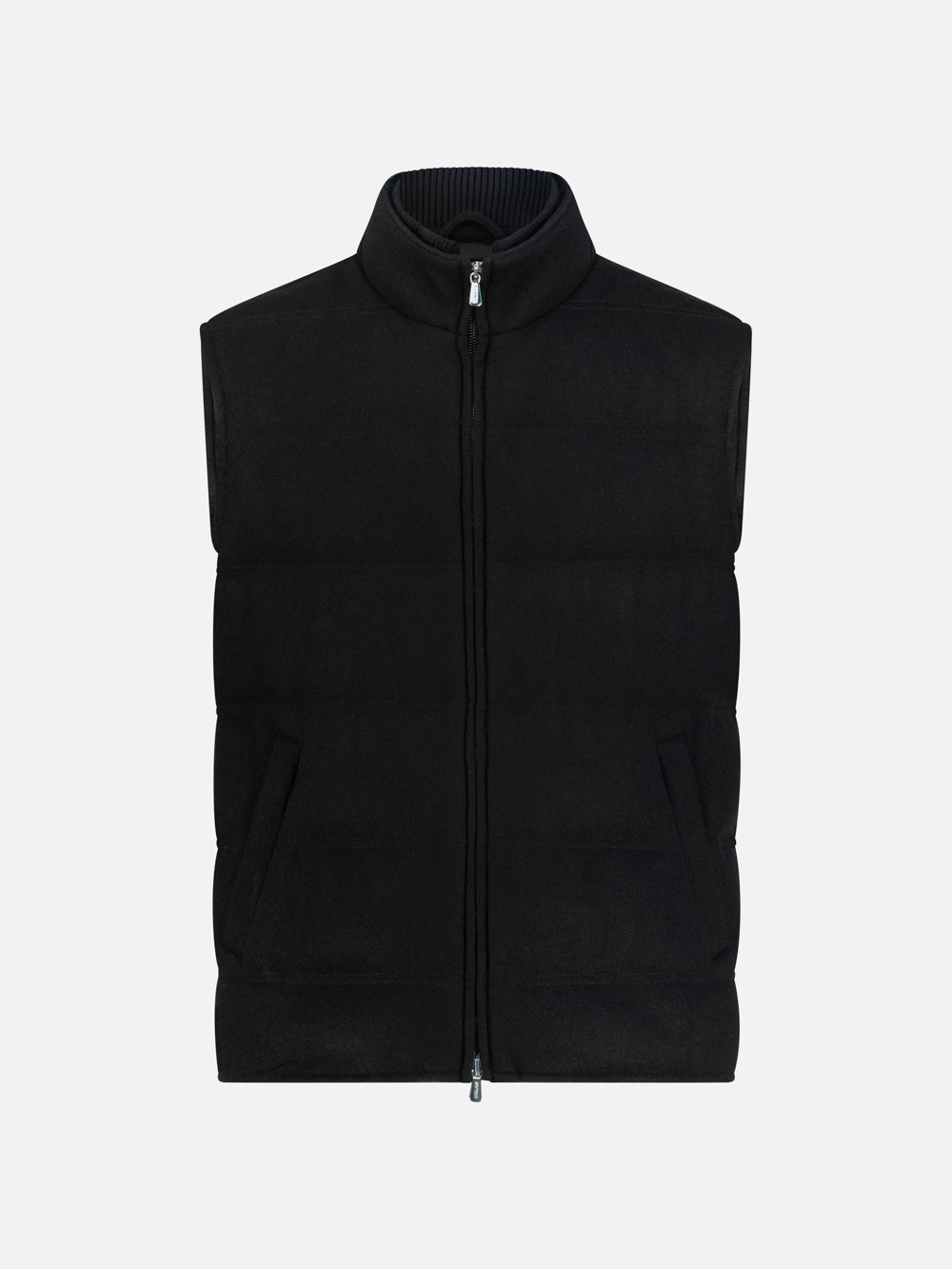 Cashmere Quilted Vest – Nero