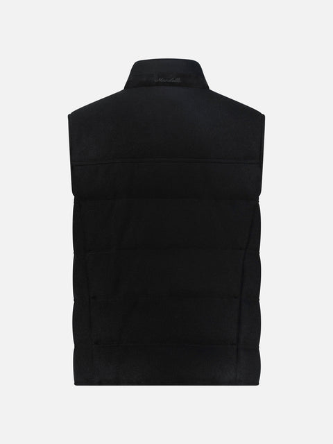 Cashmere Quilted Vest – Black
