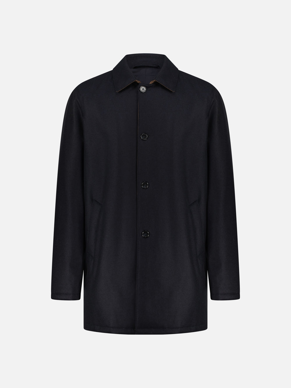 Classic Wool Overjacket - Navy Blue