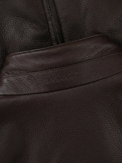 Classic Leather Blouson – Dark Brown