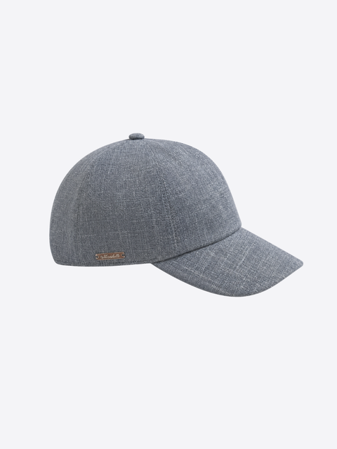 Virgin Wool, Silk & Linen Cap – Grey