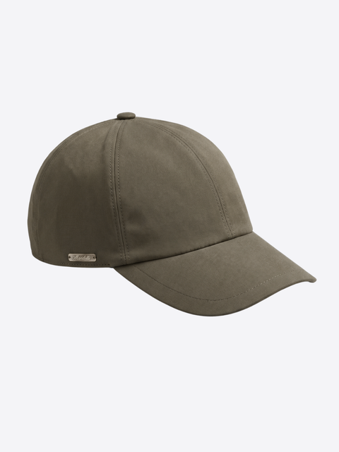 Virgin Wool, Silk & Linen Cap – Dark Moss Green