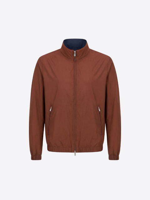 Doppio Stile Reversible Nylon Jacket in Navy Terraccota