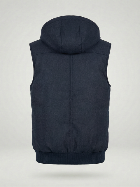 Wool & Cashmere Tailored Vest- Blue