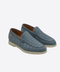 Crocodile Nubuck Leather Loafers – Light Blue